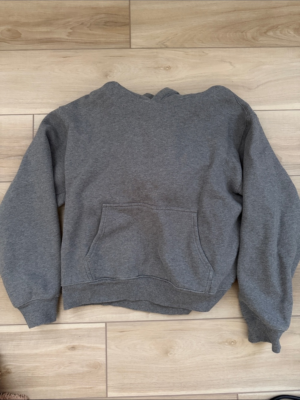 TNA Gray Cropped Hoodie Sweatshirt